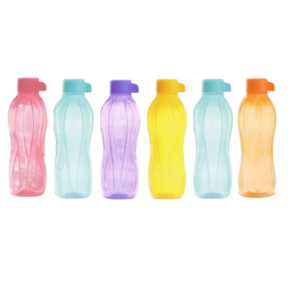 Tupperware Plastic Bottle - Green, Yellow, Purple, Pink, Orange, Blue - Dista