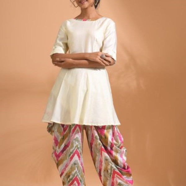 Morchari Patiala Salwar Top - Multicolour - Distacart