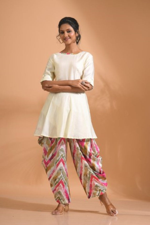 Morchari Patiala Salwar Top - Multicolour - Distacart