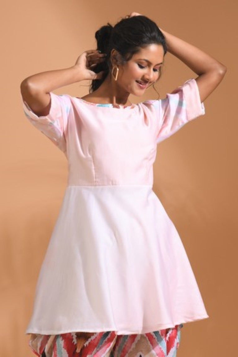 Morchari Patiala Salwar Top - Pink - Distacart