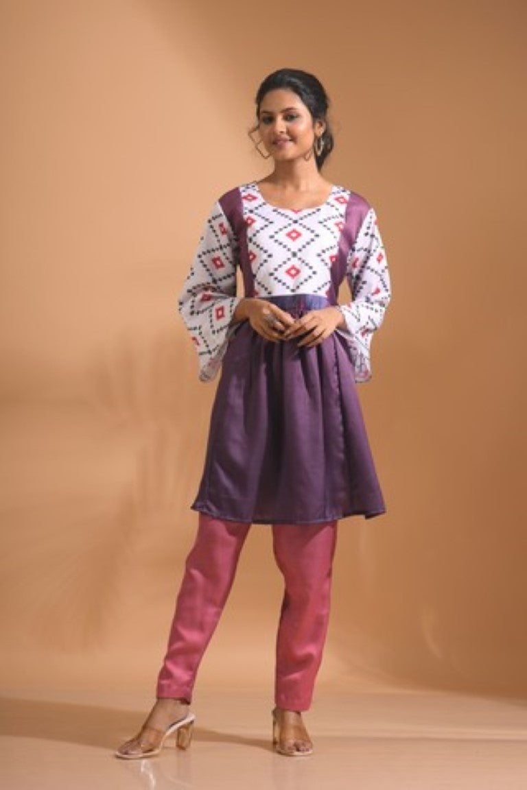 Morchari Co Ord Set With Hand Embroidery - Multi - Distacart