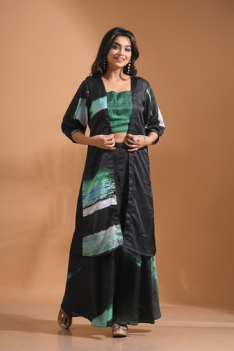 Morchari Palazzo Set Hand Embroidery - Multi - Distacart