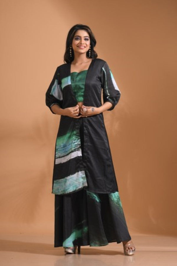 Morchari Palazzo Set Hand Embroidery - Multi