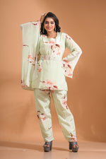 Thumbnail for Morchari Kaftan Set With Hand Embroidery - Multicolour