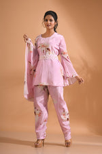 Thumbnail for Morchari Kaftan Set With Hand Embroidery - Multicolour