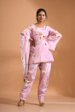 Thumbnail for Morchari Kaftan Set With Hand Embroidery - Multicolour