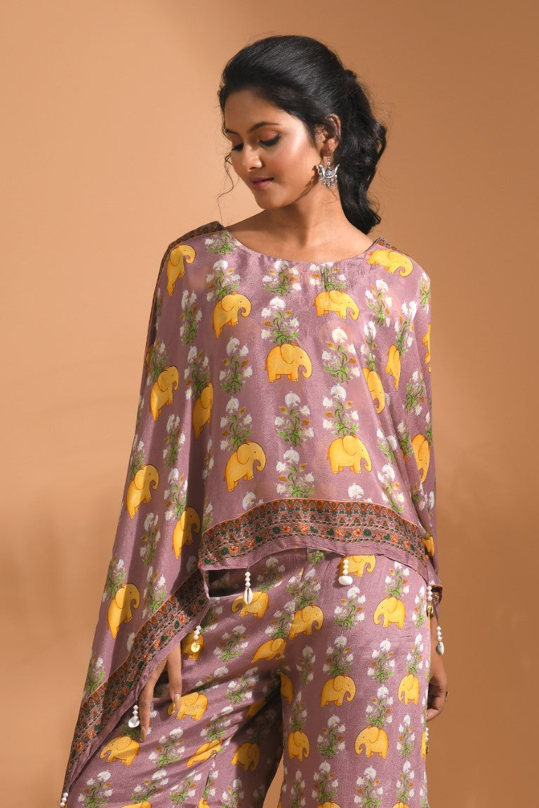 Morchari Kaftan Set With Hand Embroidery - Multi