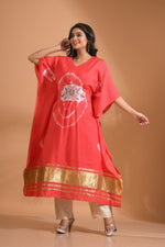 Thumbnail for Morchari Kaftan Set With Embroidery - Red