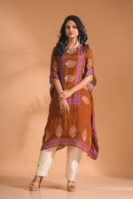 Thumbnail for Morchari Co Ord Set With Hand Embroidery - Mustard