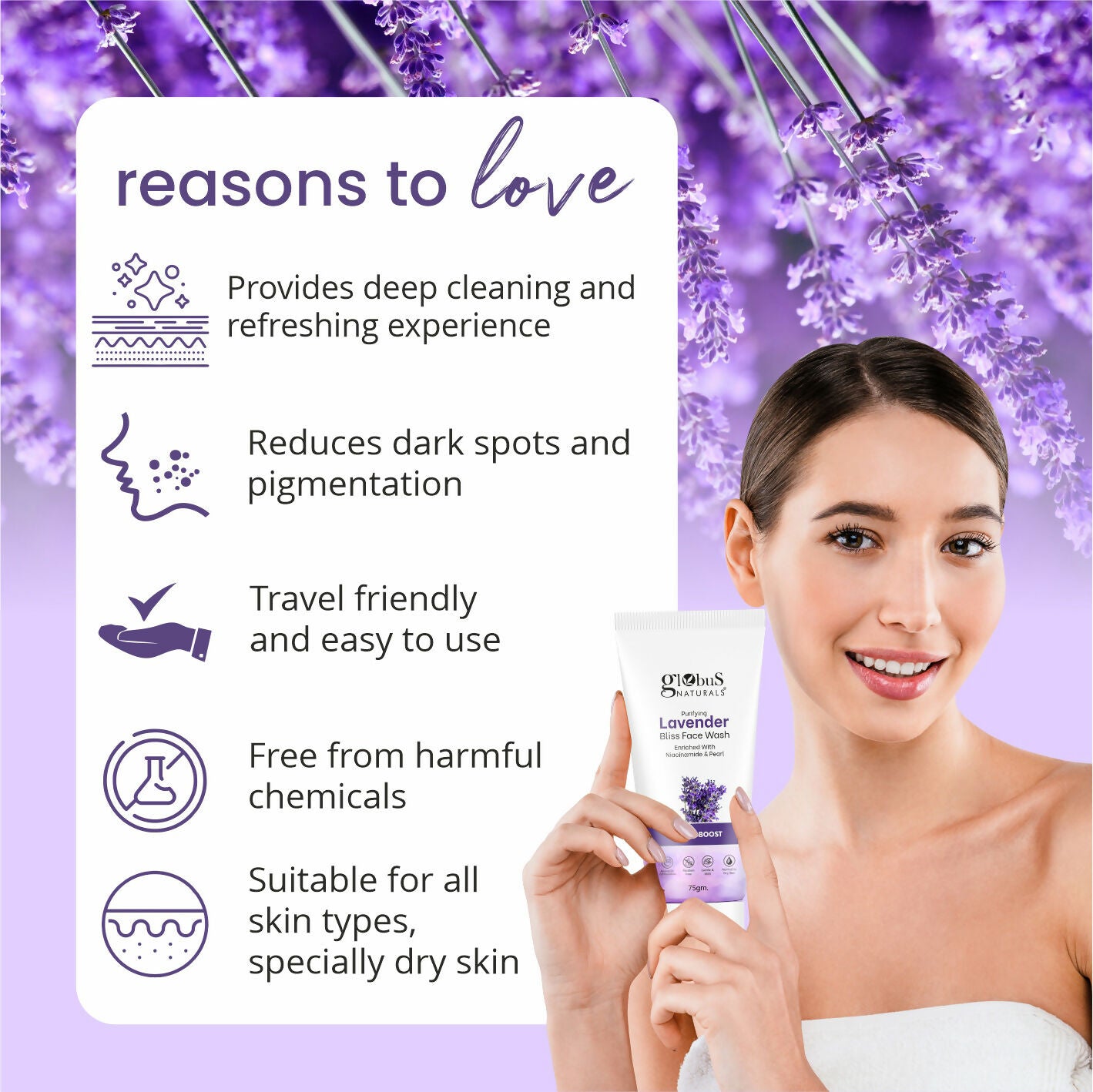Globus Naturals Purifying Lavender Face Wash