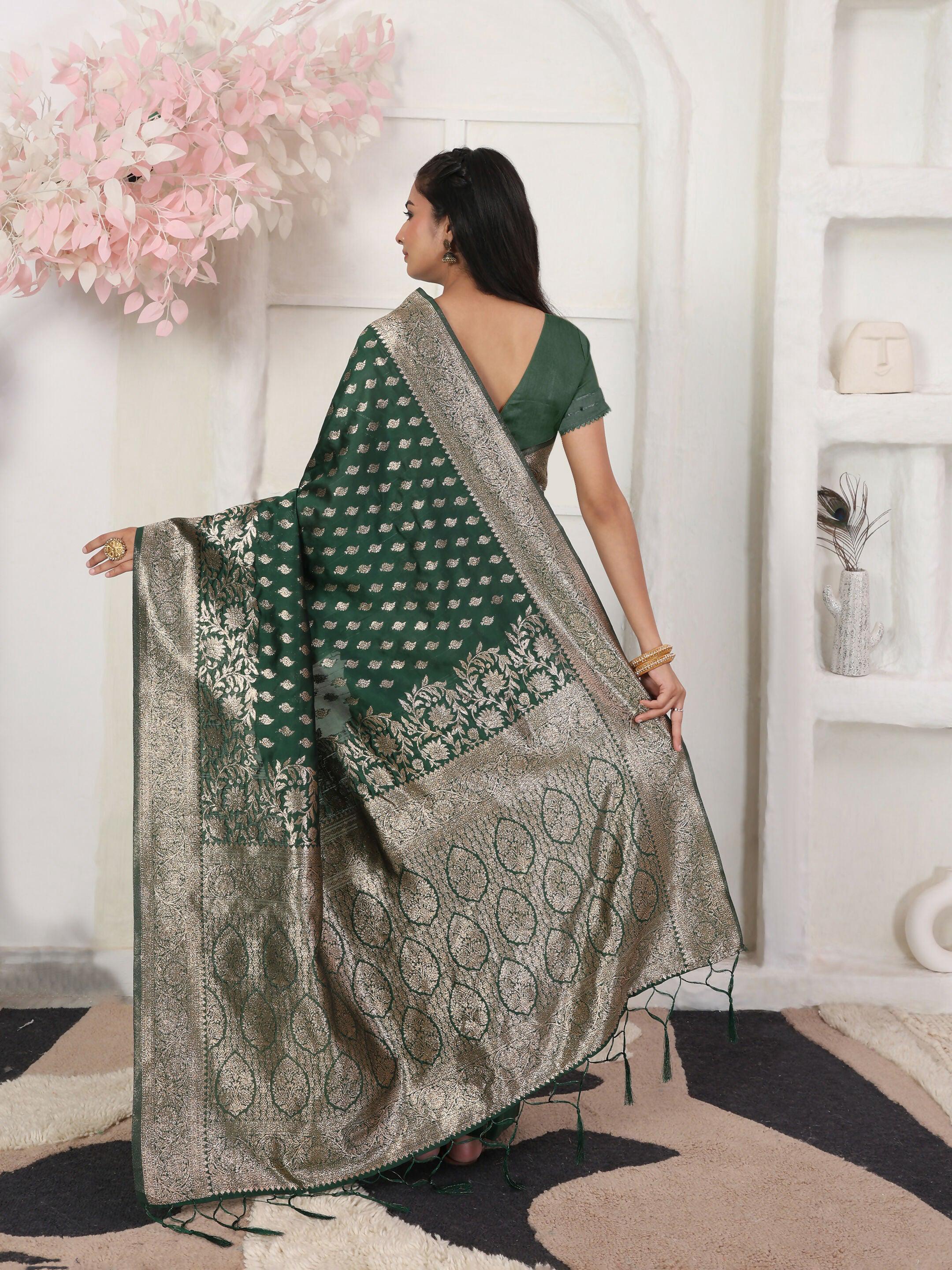 Astita Lichi Silk Blue Saree