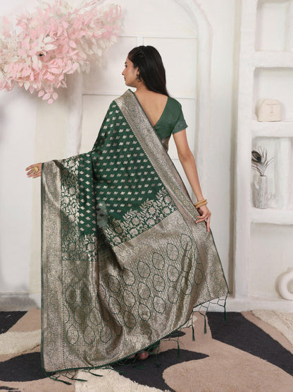 Shree Shyam Fashion Lichi Silk Blue Saree - Distacart