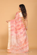 Thumbnail for Morchari Kota Tissue Zari Embroidery Saree - Red - Distacart