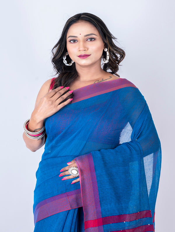 Morchari Bengal Handloom Cotton By Cotton Saree - Multicolor - Distacart