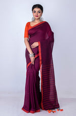 Thumbnail for Morchari Bengal Handloom Cotton By Cotton Saree - Multicolor - Distacart