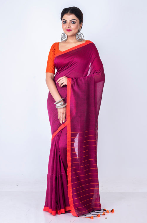 Morchari Bengal Handloom Cotton By Cotton Saree - Multicolor - Distacart