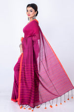 Thumbnail for Morchari Bengal Handloom Cotton By Cotton Saree - Multicolor - Distacart