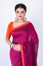 Thumbnail for Morchari Bengal Handloom Cotton By Cotton Saree - Multicolor - Distacart