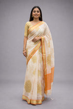 Thumbnail for Morchari Applique Work With Thread Work With Unstitched Blouse - Distacart