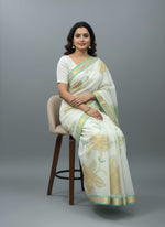 Thumbnail for Morchari Applique Work With Thread Work With Unstitched Blouse - Distacart