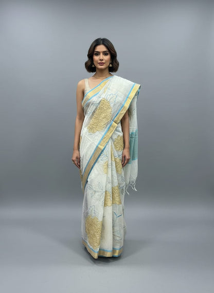 Morchari Applique Work With Thread Work With Unstitched Blouse - Distacart