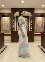 Thumbnail for Morchari Multicolour saree with heavy unstitched blouse piece - Distacart