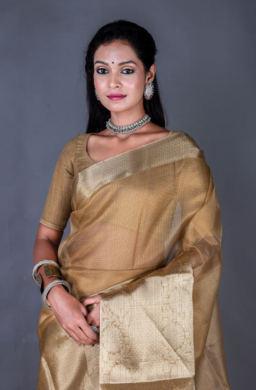Morchari Baranasi Kota Zari Saree - Gold - Distacart