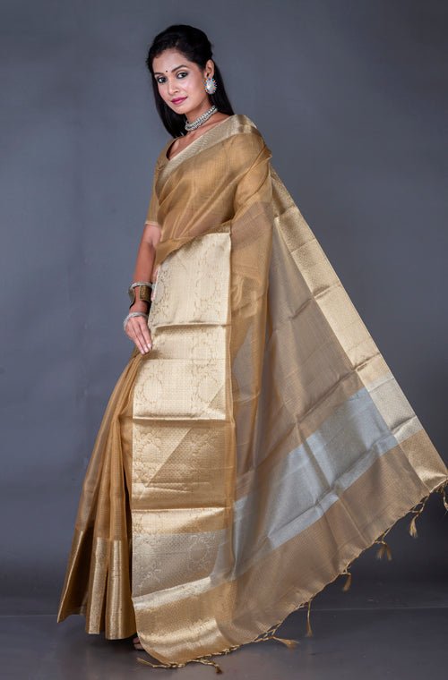 Morchari Baranasi Kota Zari Saree - Gold - Distacart