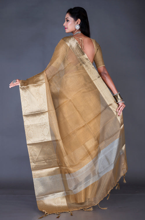 Morchari Baranasi Kota Zari Saree - Gold - Distacart