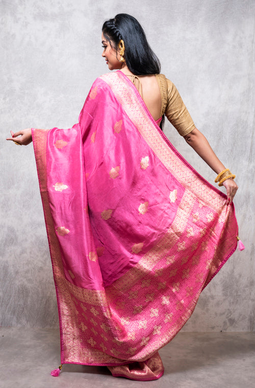Morchari Pure Dola Silk Saree - Multicolor - Distacart
