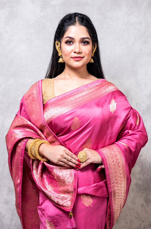Morchari Pure Dola Silk Saree - Multicolor - Distacart