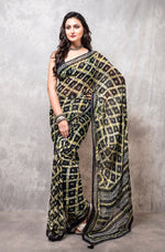Thumbnail for Morchari Georgette Saree With Digital Print - Multicolour - Distacart