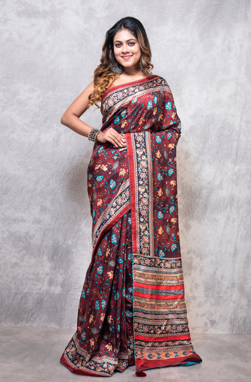 Morchari Pure Opara Saree Digital Print - Multicolour - Distacart
