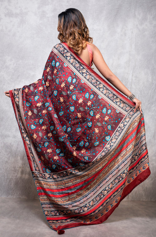 Morchari Pure Opara Saree Digital Print - Multicolour - Distacart