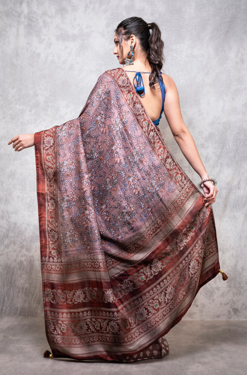 Morchari Pure Opara Saree Digital Print - Multicolour - Distacart