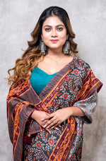 Thumbnail for Morchari Pure Opara Saree Digital Print - Multicolour - Distacart
