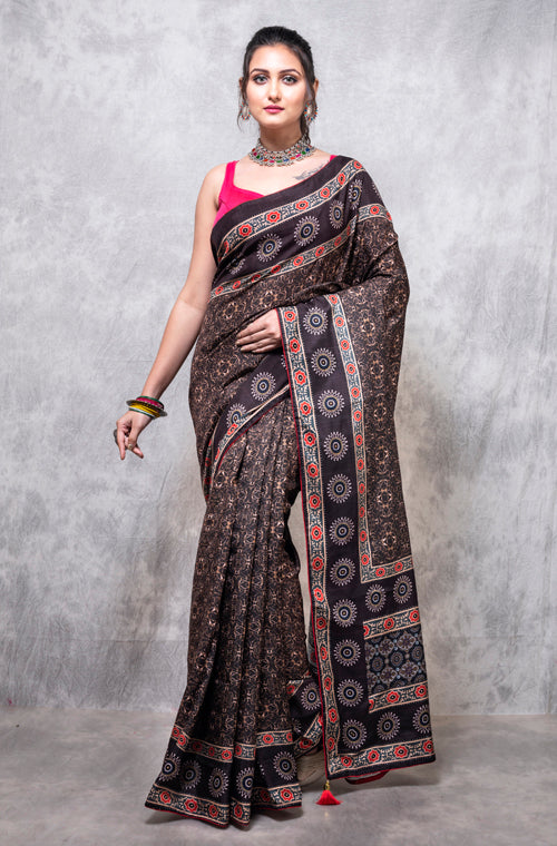 Morchari Pure Opara Saree Digital Print - Multicolour - Distacart