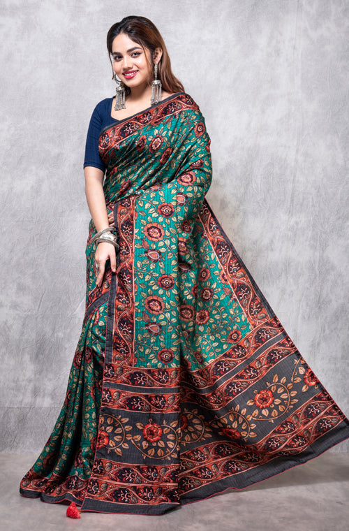 Morchari Pure Opara Saree Digital Print - Multicolour - Distacart