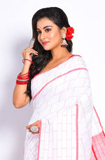 Thumbnail for Morchari Cotton Handloom Linin Saree - Multicolour - Distacart