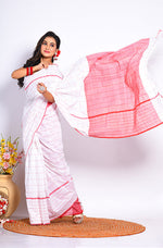 Thumbnail for Morchari Cotton Handloom Linin Saree - Multicolour - Distacart