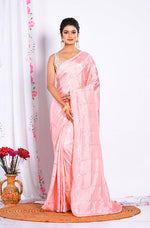 Thumbnail for Morchari Heavy Embroidery Saree - Pink - Distacart