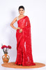 Morchari Heavy Embroidery Saree - Maroon - Distacart