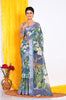 Morchari Semi Digital Print Saree - Multicolour - Distacart
