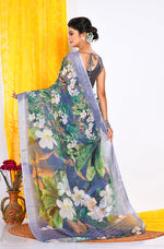 Thumbnail for Morchari Semi Digital Print Saree - Multicolour - Distacart