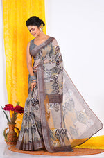 Thumbnail for Morchari Semi Digital Print Saree - Multicolour - Distacart