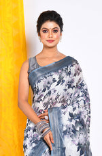 Thumbnail for Morchari Semi Digital Print Saree - Multicolour - Distacart