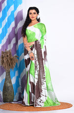 Thumbnail for Morchari Semi Digital Print Saree - Multicolour - Distacart