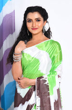 Thumbnail for Morchari Semi Digital Print Saree - Multicolour - Distacart