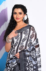 Thumbnail for Morchari Semi Digital Print Saree - Multicolour - Distacart