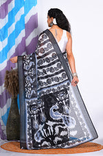 Thumbnail for Morchari Semi Digital Print Saree - Multicolour - Distacart